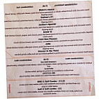 Paint Box Cafe menu