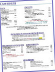 Methuen Family menu