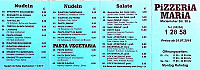 Pizzeria Maria menu