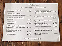 Klein und Kaiserlich Kaffeehaus menu