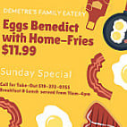 Demetre's Family Eatery menu