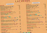 La Cayetana Taberna Malaga menu