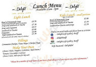 Delight Cafe Gallery menu