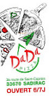 Dada Pizza menu