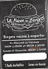 La Maison Des Burgers menu