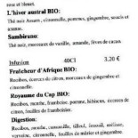 L'été Glacé Cardápio