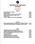 Farinelli da Franco menu