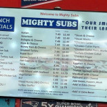 Mighty Subs Cardápio