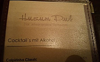 Husum Pub menu