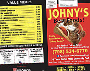 Johnys menu