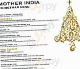 Mother India's Cafe menu