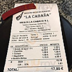 Mesón La Cabaña S.l. menu