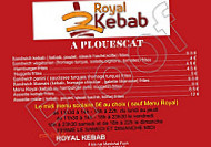 Royal Kebab menu