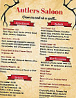 Antler Saloon menu