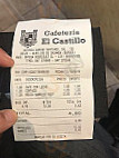 El Castillo menu