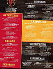 Jackson Creek Saloon menu