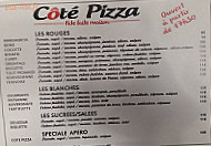 Côté Pizza menu