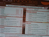 Rice&noodles menu