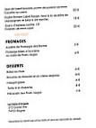 La Table d'Angèle menu