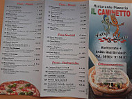 Ristorante, Pizzeria "Il Caminetto" menu