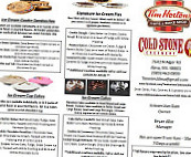 Tim Hortons menu