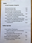 Kaliko menu