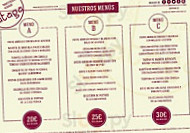 Casa Fataga menu