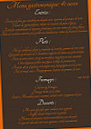 Hotel Restaurant Vuillot menu