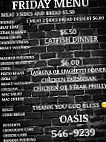 Oasis Pizza Station menu