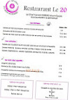 Le Vingt menu