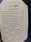 Scott's Table menu