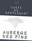 Auberge Des Pins menu