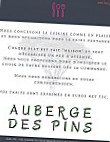 Auberge Des Pins menu