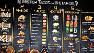 Mister Tacos menu