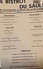 Le Bistrot Du Saule menu