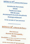 Auberge De Peyre menu