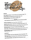 The Biscuit The Bean Cafe menu