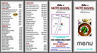 Motimahal Restaurant menu