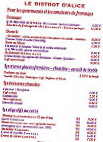 Le Bistrot D'Alice menu