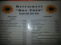 Don Tono menu