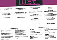 Lust109 menu