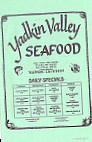 Yadkin Valley Seafood menu