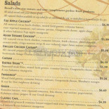 Panera Bread Cardápio