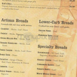 Panera Bread Cardápio