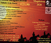 Asador Don Rigodon menu