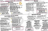Erickson's Smokehouse Grill menu
