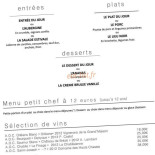 L' Amphitryon — Hôtel Le Bœuf Couronné Cardápio