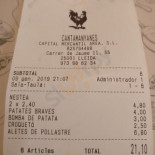 Cantamanyanes Cardápio