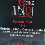 Chez Albert Cardápio