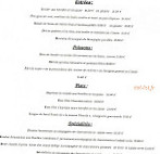 La Chaumière menu